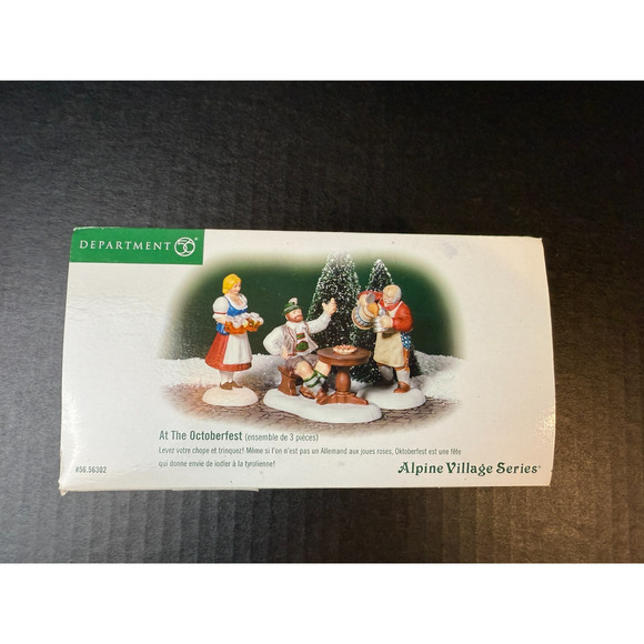 Dept 56 AT THE OCTOBERFEST Set of 3 Alpine Christmas Village Accessory 56302 - Picture 1 of 14